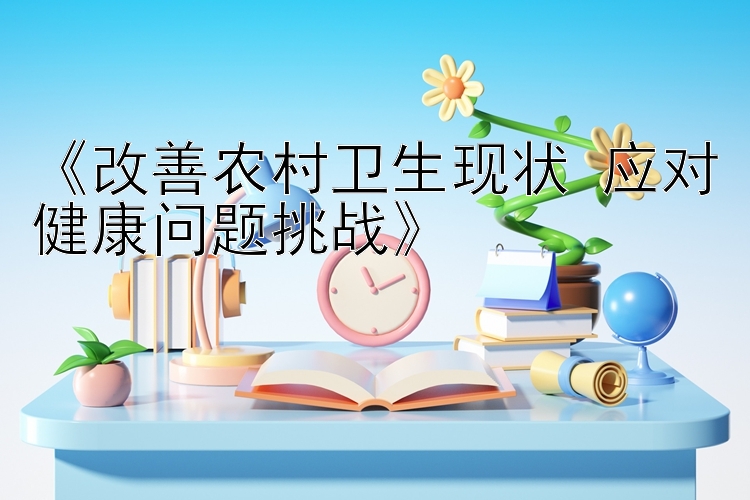 《改善农村卫生现状 应对健康问题挑战》